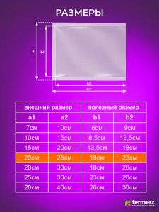 Пакет для вакууматора 20х25см