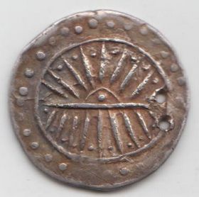 Таиланд (Халин) Монета восходящего солнца IV - VII в. н.э. Серебро