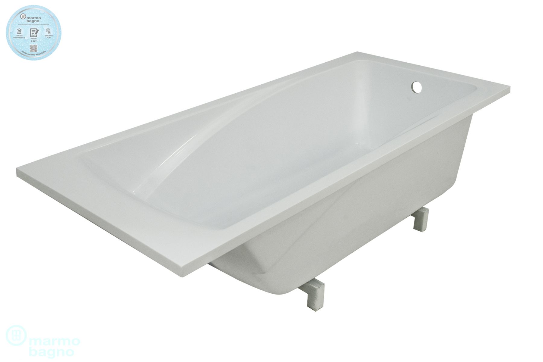 Ванна из литьевого мрамора Marmo Bagno София 170х75 цена от 57 600 ₽ Фото Ванна из литьевого мрамора Marmo Bagno София 170х75