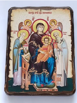 Икона Пресвятой Богородицы "Экономисса" (Домохранительница)  под старину 17х23 см