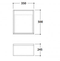 Тумба с выдвижными ящиками Globo Linea LB2435S 35x50x24,5 схема 2 Тумба с выдвижными ящиками Globo Linea LB2435S 35x50x24,5 схема 2