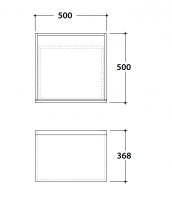 Тумба подвесная в ванную комнату Globo Linea LB3650D 50x50x36,8 схема 2 Тумба подвесная в ванную комнату Globo Linea LB3650D 50x50x36,8 схема 2