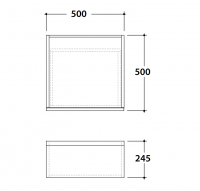 Тумба подвесная в ванную комнату Globo Linea LB2450D 50x50x24,5 схема 2