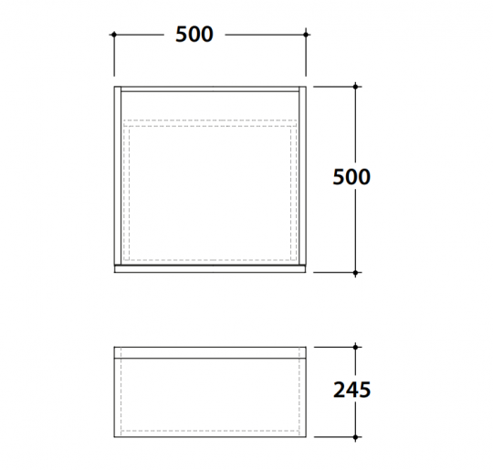 Тумба подвесная в ванную комнату Globo Linea LB2450D 50x50x24,5 схема 2