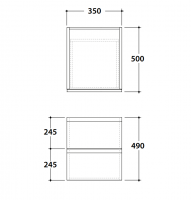 Тумба с выдвижными ящиками Globo Linea LB4935D 35x50x49 схема 2 Тумба с выдвижными ящиками Globo Linea LB4935D 35x50x49 схема 2