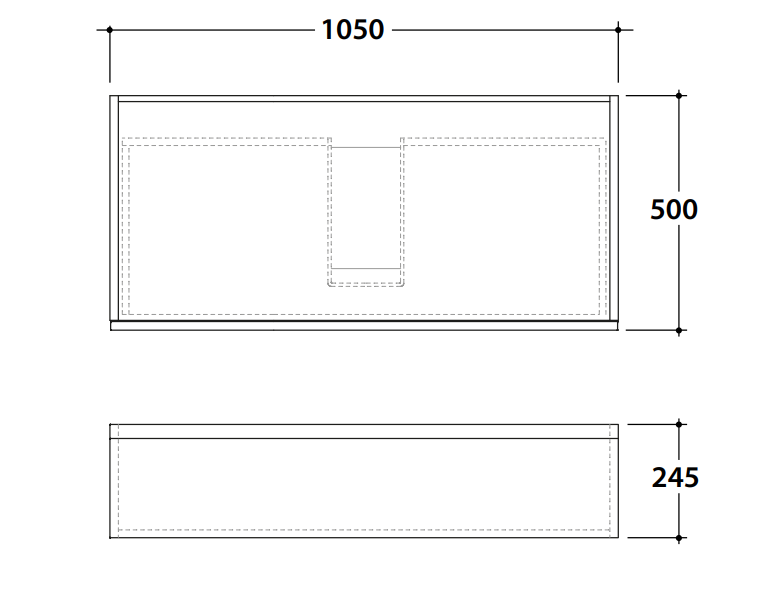 Широкая тумба для ванной комнаты Globo Linea LP24105D 105x50x24,5 ФОТО