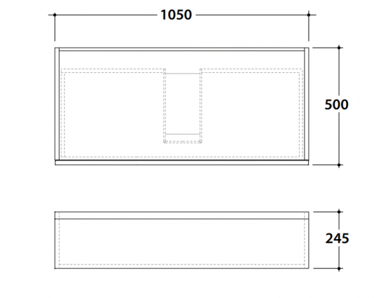 Широкая тумба для ванной комнаты Globo Linea LP24105D 105x50x24,5 схема 2