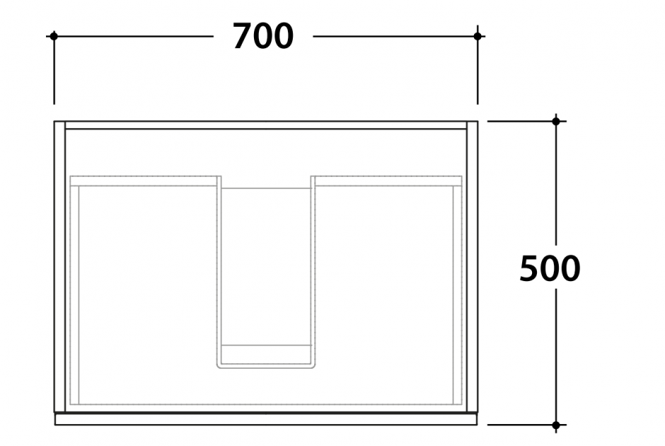 Подвесная тумба с ящиком Globo Linea LP2470S 70x50x24,5 ФОТО