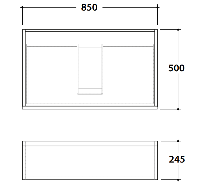 Тумба настенная с выдвижным ящиком Globo Linea LP2485S 85x50x24,5 ФОТО