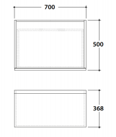 Тумба настенная с выдвижным ящиком Globo Linea LP3685D 85x50x36,8 схема 2