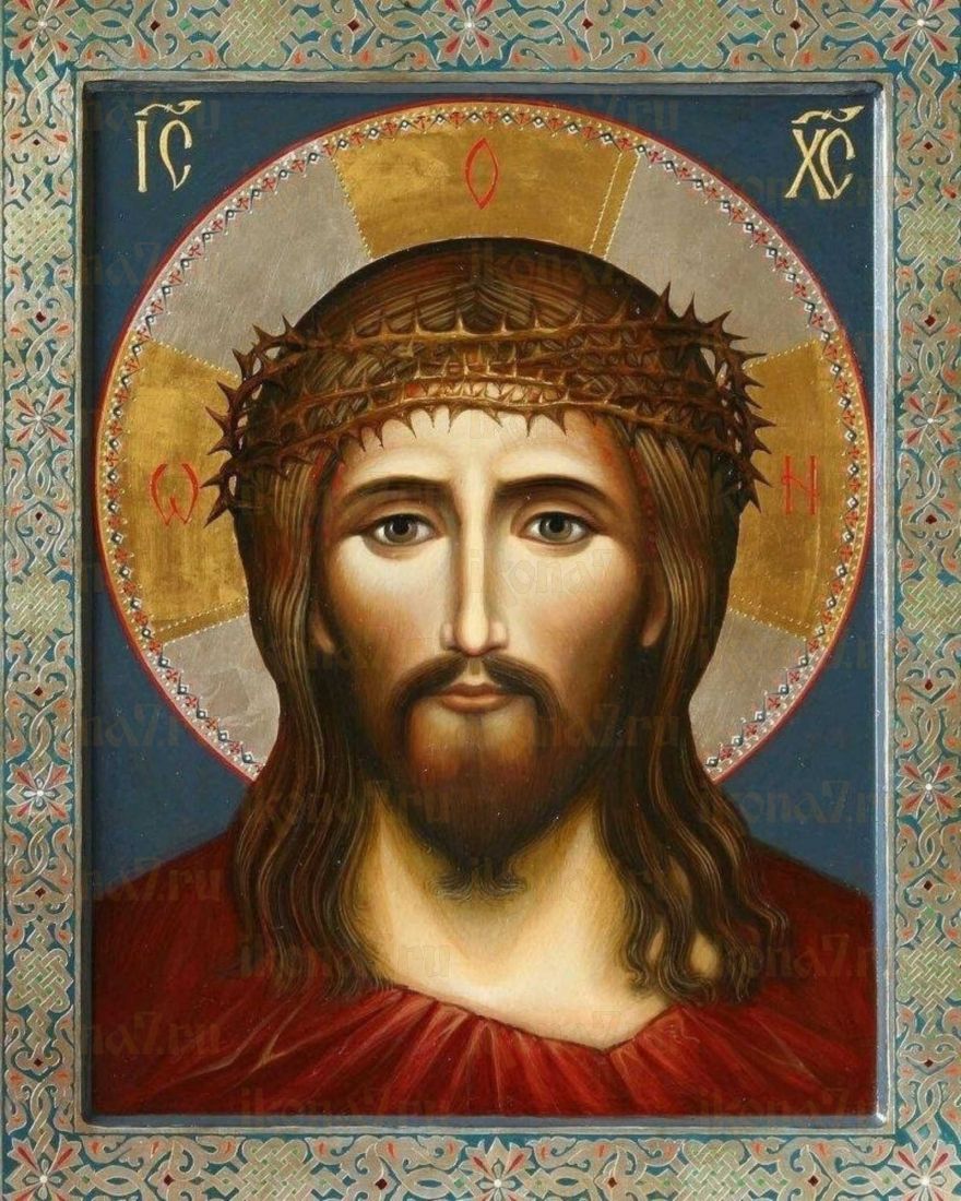 Спас в терновом венце: Икона страданий и надежды (рукописная)