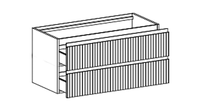 Изображение Широкая тумба для ванной комнаты Globo Linea LP49105D 105x50x49