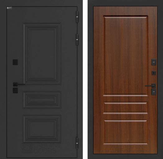 Входная дверь Лабиринт Аляска Лайт - 03 Орех бренди с терморазрывом