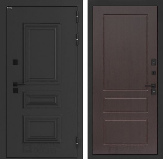 Входная дверь Лабиринт Аляска Лайт - 03 Орех премиум с терморазрывом