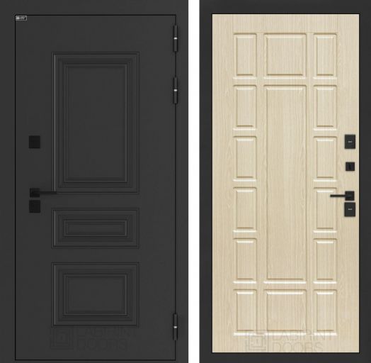 Входная дверь Лабиринт Аляска Лайт - 12 Беленый дуб с терморазрывом