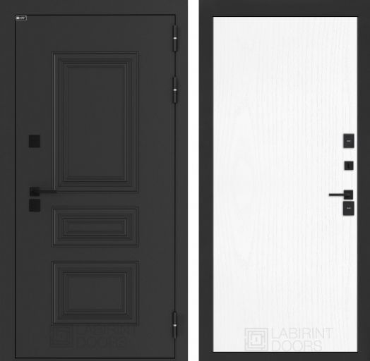 Входная дверь Лабиринт Аляска Лайт - 07 Белое дерево с терморазрывом