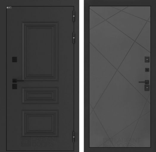 Входная дверь Лабиринт Аляска Лайт - 24 Графит софт с терморазрывом