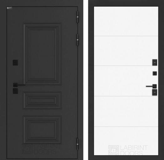 Входная дверь Лабиринт Аляска Лайт - 13 Белый софт с терморазрывом