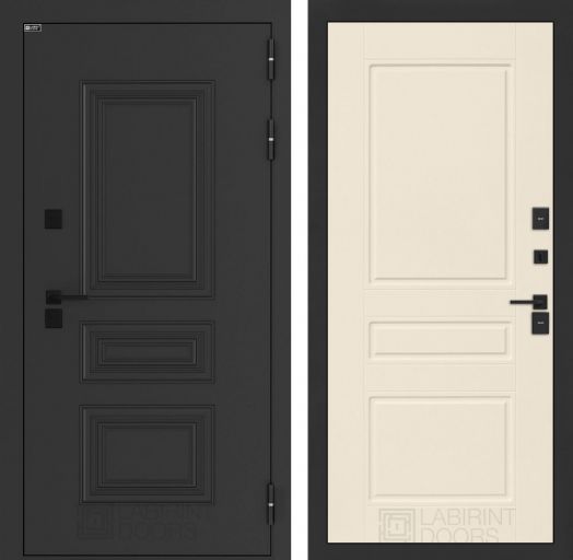 Входная дверь Лабиринт Аляска Лайт - 03 Крем софт с терморазрывом