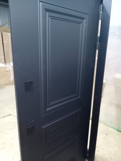 Входная дверь Лабиринт Аляска Лайт - Зеркало фацет Белый софт с терморазрывом