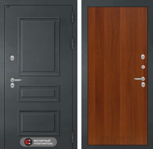 Входная дверь Лабиринт ATLANTIC - 05 Итальянский орех с терморазрывом