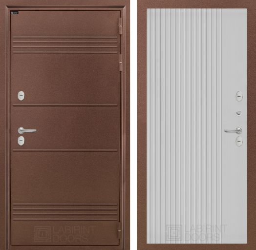 Входная дверь Лабиринт Термо Лайт - 29 Белый софт с терморазрывом