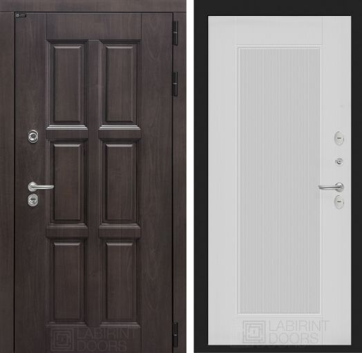 Входная дверь Лабиринт Лондон - 30 Белый софт рельеф с терморазрывом