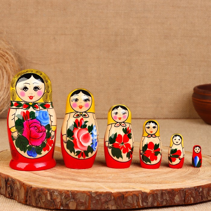Матрёшка дерево «Семёновская», 6 кукольная, высшая категория