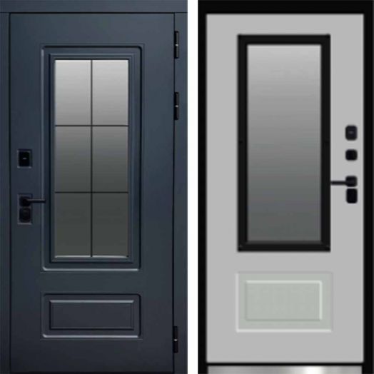 Входная дверь Termo-door Эверест - Белый софт с терморазрывом и стеклопакетом