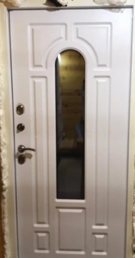 Входная дверь с терморазрывом и стеклопакетом Заводские Лацио Винорит WHITE - Белый