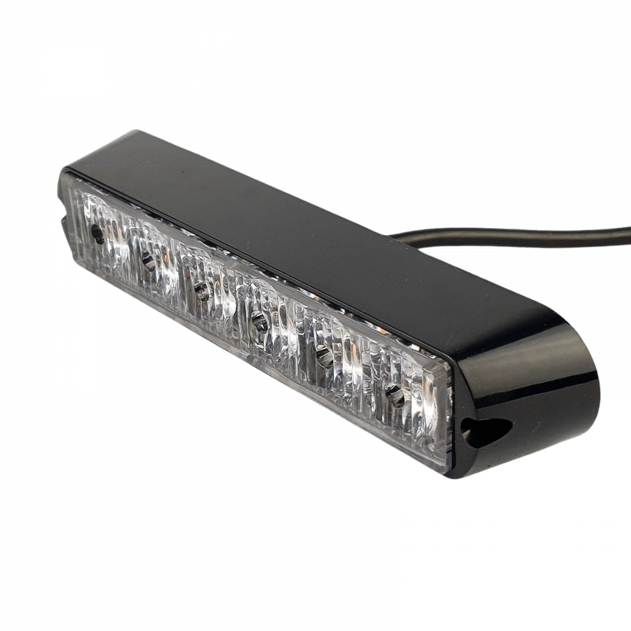 Фара-вспышка оранжевая светодиодная проблесковая 17 см ip67 12-24 вольт