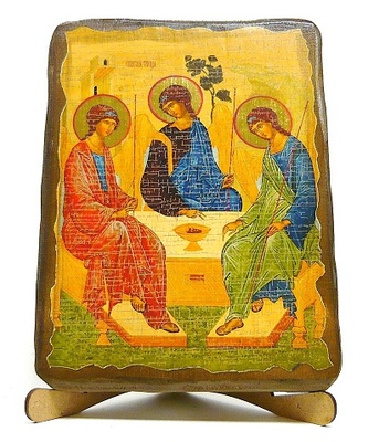 Икона Троица Рублевская под старину 17х23 см