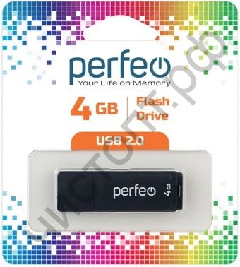 флэш-карта Perfeo 4GB C04 Black черная