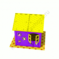 Домик фиолетово-жёлтый 120x120 см