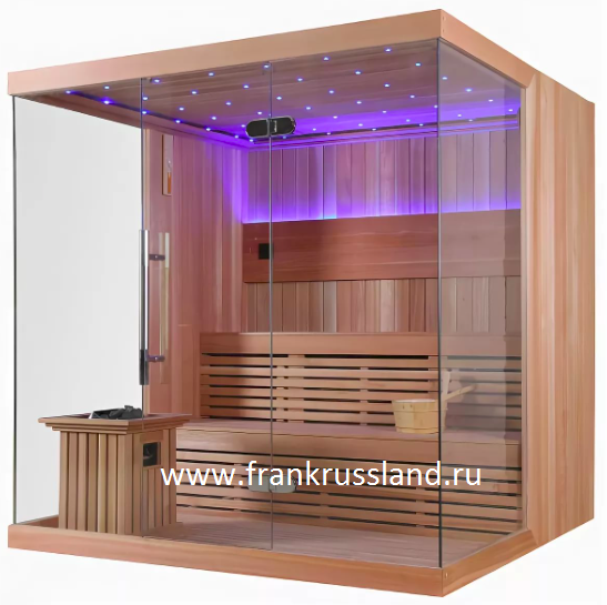 Финская сауна Frank F802 Кедр 1200x1200x2100mm цена от 343 350 ₽ Фото Финская сауна Frank F802 Кедр 1200x1200x2100mm