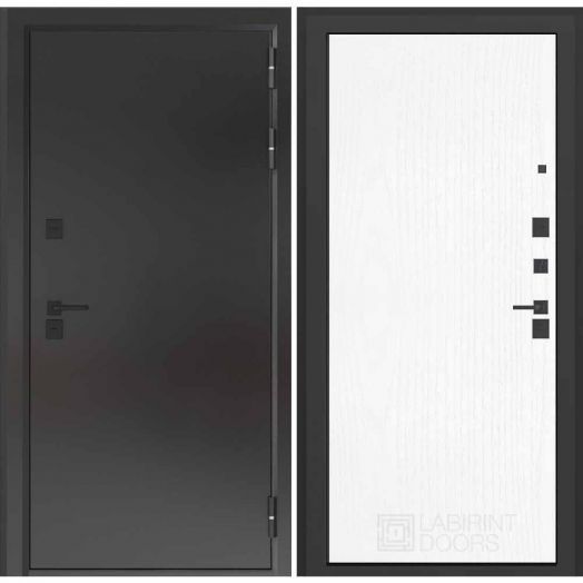 Входная дверь с терморазрывом Бункер BN 10 Тепло Плюс - 07 Белое дерево