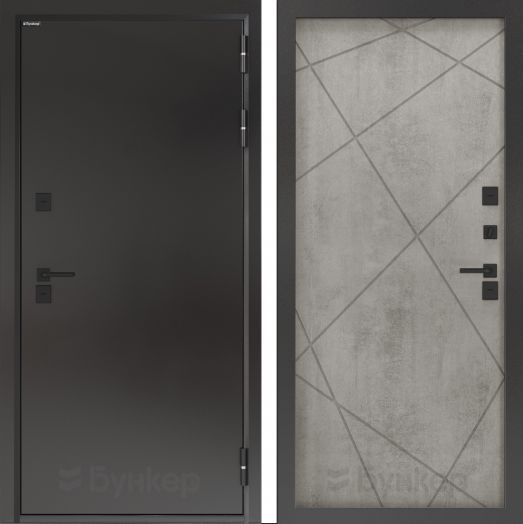 Входная дверь с терморазрывом Бункер BN 10 Тепло Плюс - 24 Бетон светлый