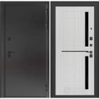 Входная дверь с терморазрывом Бункер BN 10 Тепло Плюс - 02 Сандал белый, стекло черное