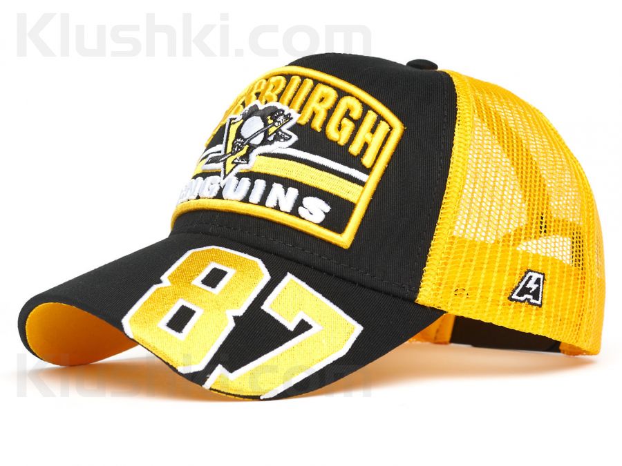 Кепка Pittsburgh Penguins №87, черн.-желт., 55-58 (ТМ ATRIBUTIKA&CLUB), Арт.31325
