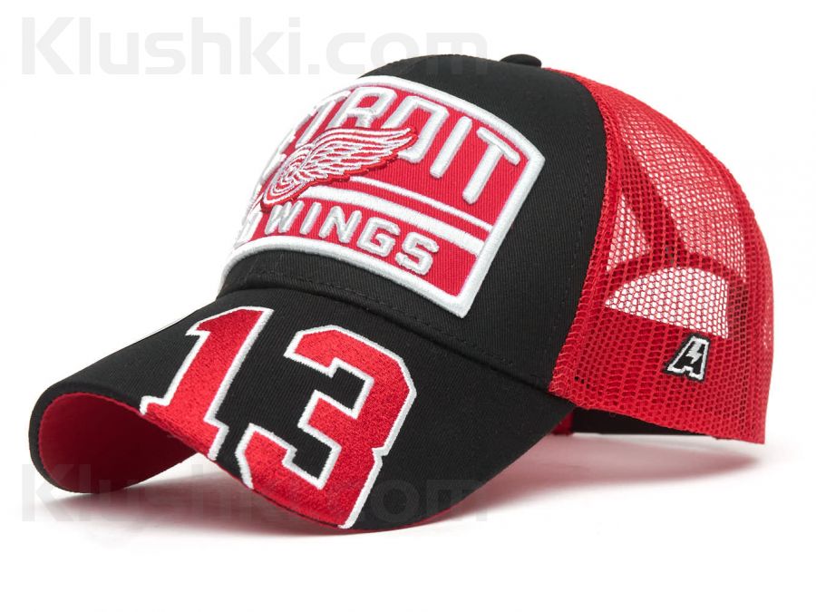 Кепка Detroit Red Wings №13, черн.-красн., 55-58 (ТМ ATRIBUTIKA&CLUB), Арт.31763