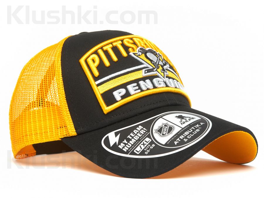 Кепка Pittsburgh Penguins №7, черн.-желт., 55-58 (ТМ ATRIBUTIKA&CLUB), Арт.31571