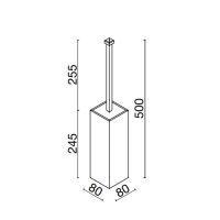 Туалетный ёршик Oasis Square 0SQR01005000008 подвесной схема 4