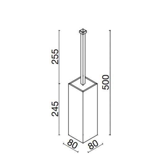 Туалетный ёршик Oasis Square 0SQR01005000008 подвесной схема 4