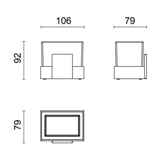 Стакан настольный Oasis Square 0SQR01200900011 схема 2