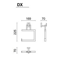 Держатель настенный Oasis Square 0SQR00802200017 для туалетной бумаги схема 2