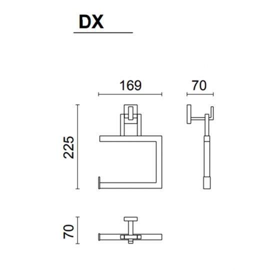 Держатель настенный Oasis Square 0SQR00802200017 для туалетной бумаги схема 2