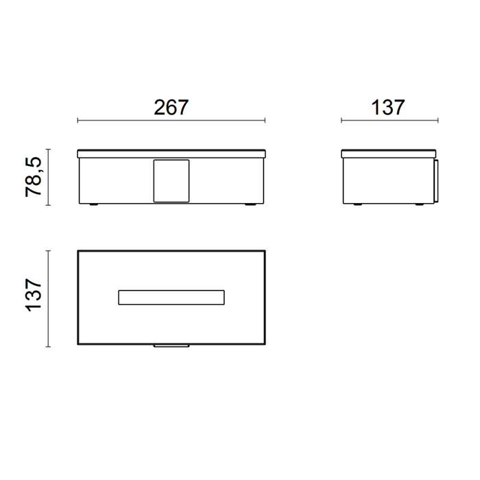 Шкатулка для салфеток Oasis Square PS097 ФОТО