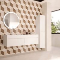 Комплект мебели №18 Oasis Eden подвесной 71х52.5 см две тумбы столешница с раковиной схема 1