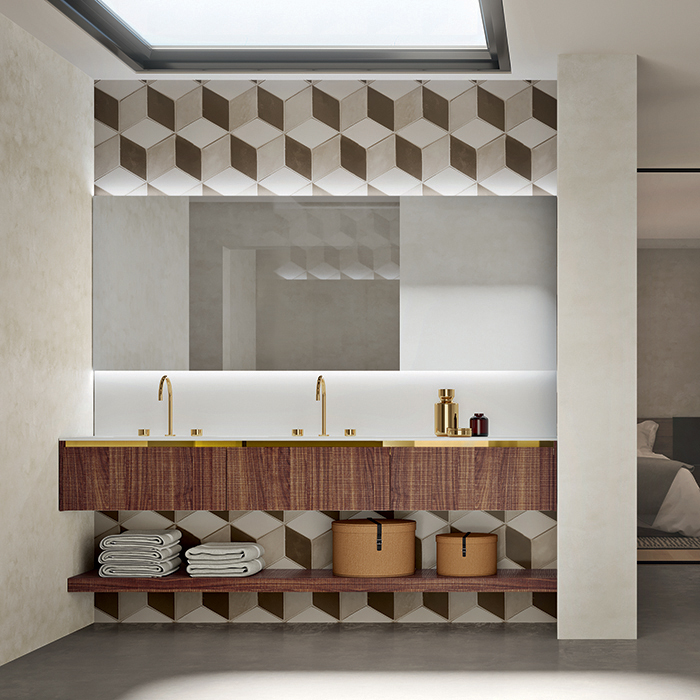 Изображение Комплект мебели №4 Oasis Eden подвесной 71.2х52.5 см три тумбы столешница с 2-мя раковинами