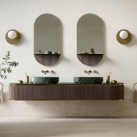 Комплект мебели №1 Oasis Naos 236х56x32 см подвесной три тумбы и топ схема 1